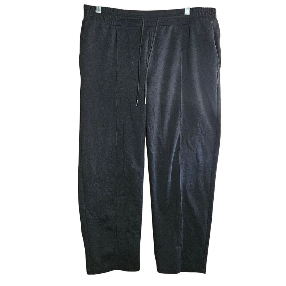 Black Cotton Blend Pull On Sweatpants with Pockets Size Large